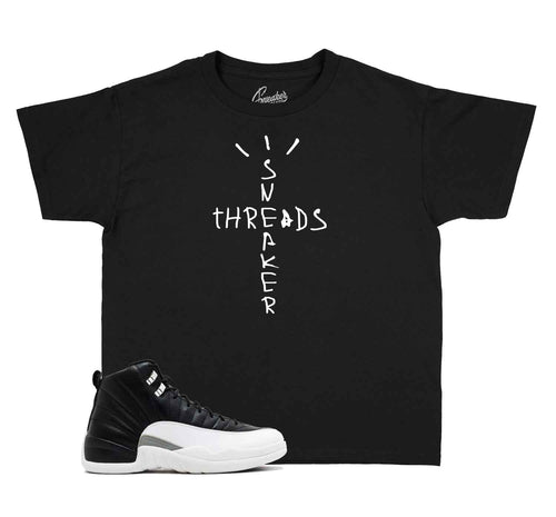 Kids Jordan 12 playoff sneaker tees