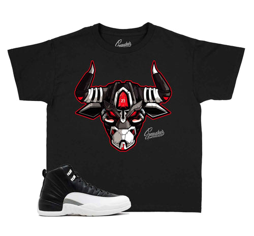 Kids Jordan 12 playoff sneaker tees