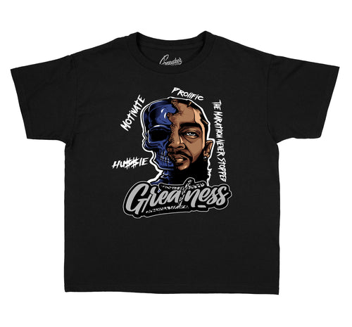 kids t shirt designed to match the Jordan 3 midnight navy sneakers 