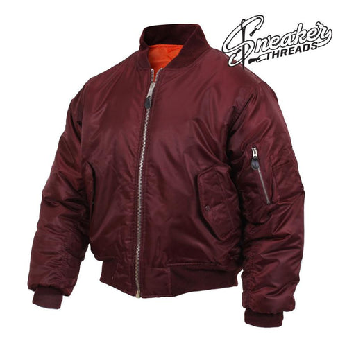 MA-1 Bomber Flight Jacket Match Shoes | Maroon Jacket