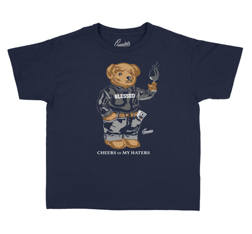 T shirt collection for kids matches Jordan 3 midnight navy sneaker collection 