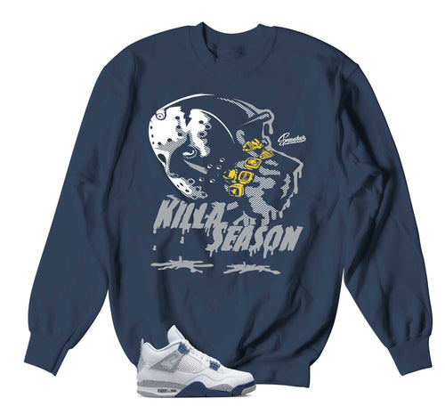 Retro 4 Midnight Navy Killa Season Sweater