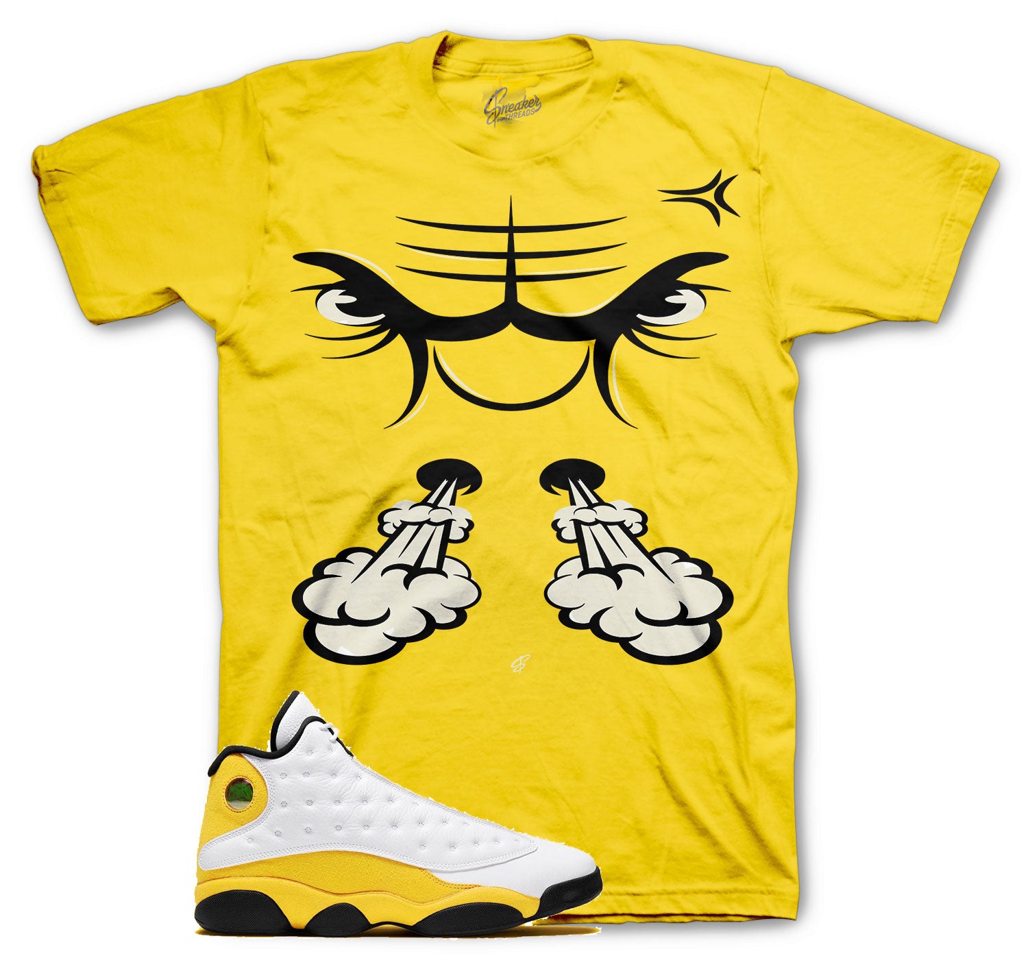 Jordan 13 del sol sneaker tees and matching yellow outfits for AJ13