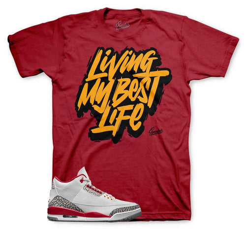 Jordan 3 cardinal red sneaker tees