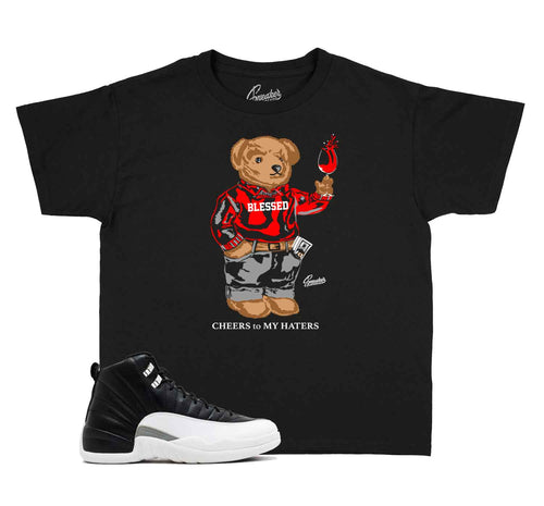 Kids Jordan 12 playoff sneaker tees