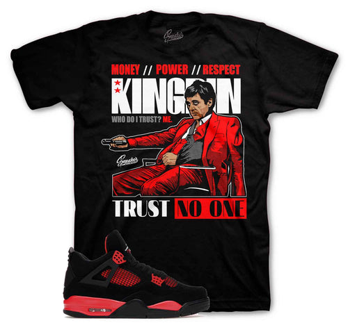 SNRT Sneaker Tee Jordan 4 Red Thunder | Goat 23 Unisex Shirts | SNRT Sneaker Tees Hoodie / Black / L