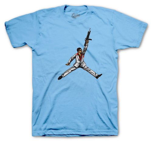 University Blue Jordan 4 sneaker collection to match perfect with mens t shirt collection 