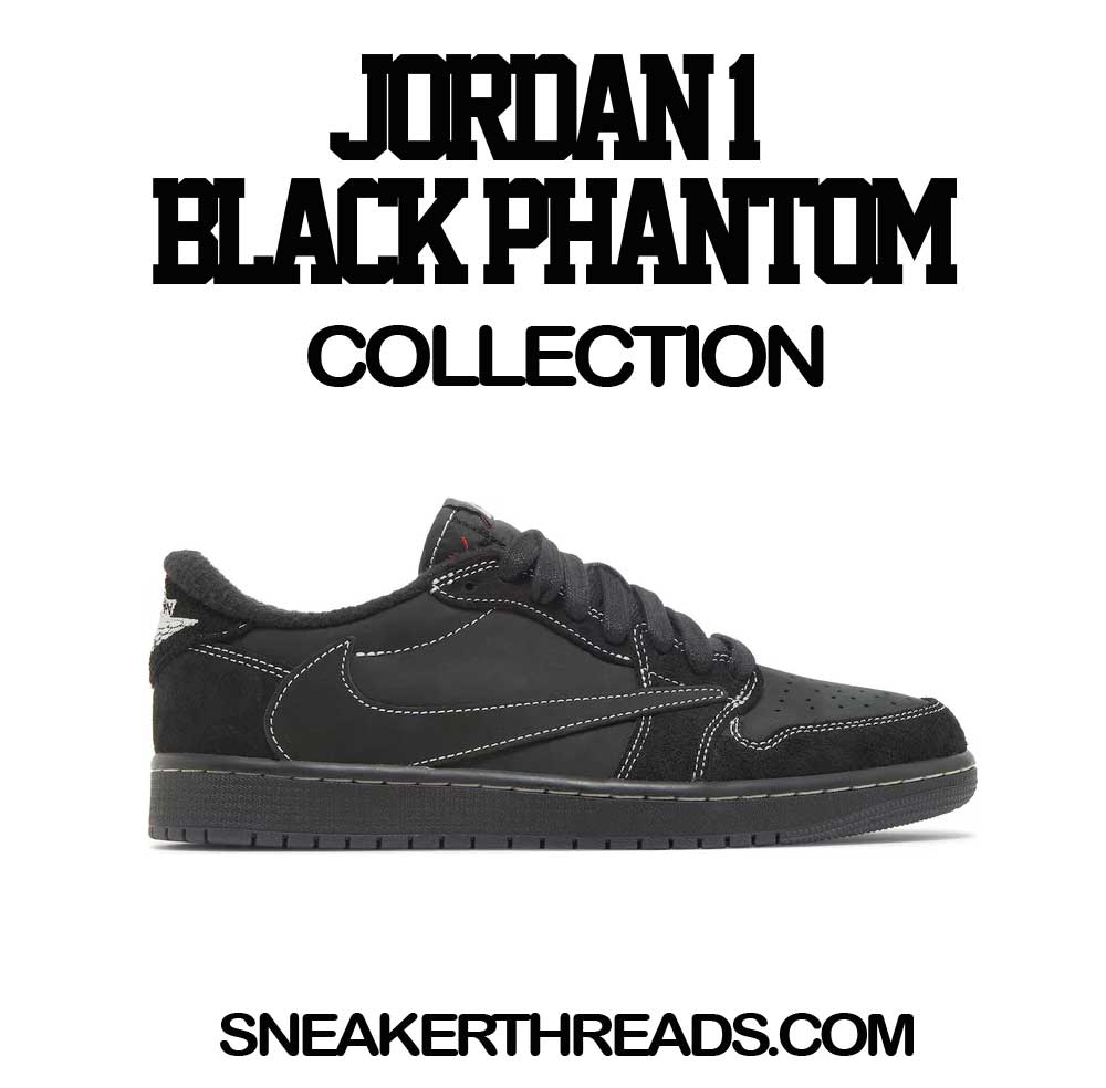 Jordan 1 Travis Scott Black Phantom Sneaker Tees Match | Scribble