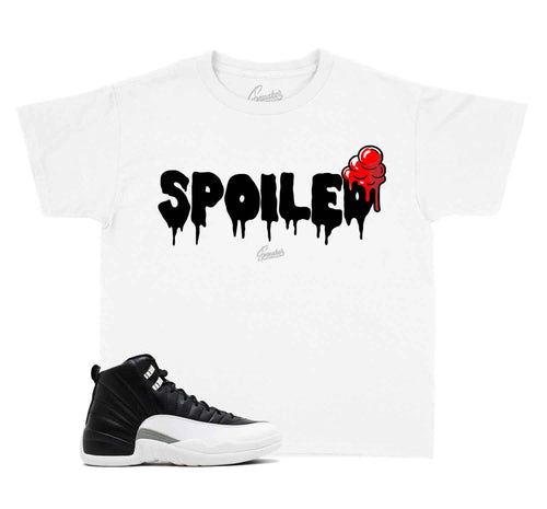 Kids Jordan 12 playoff sneaker tees