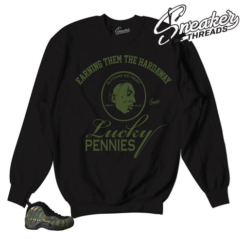 Heaven Cent sweatshirts match Foamposite legion green foams.