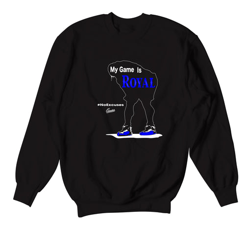 Jordan 12 game royal sneaker matching mens sweater