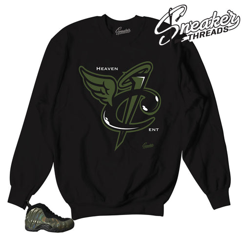 Heaven Cent sweater match Foamposite legion green shoes.