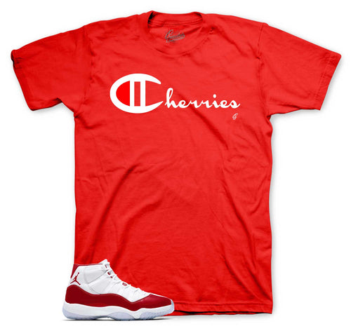Retro 11 Cherry Script Cherries Shirt