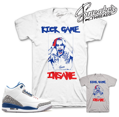 Jordan retro 3 hot sale true blue shirt