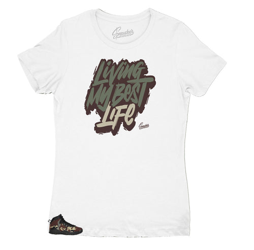 Womens sneaker Jordan 10 woodland camo matching womens shirts made to match perfectly with the camo woodland sneaker