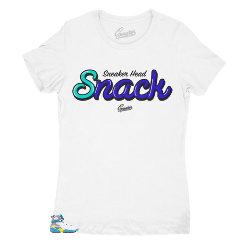 Jordan 8 White aqua Snack shirt for women to match perfect