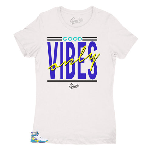 Jordan 8 White Aqua Best Vibes shirt to match sneakers