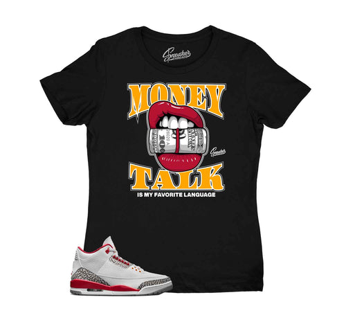 Ladies Jordan 3 Cardinal Red Sneaker Tees