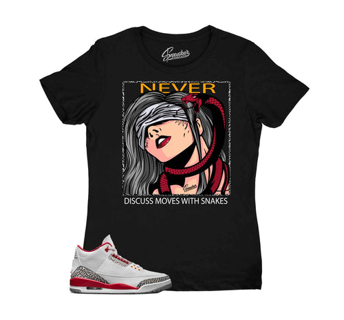 Ladies Jordan 3 Cardinal Red Sneaker Tees
