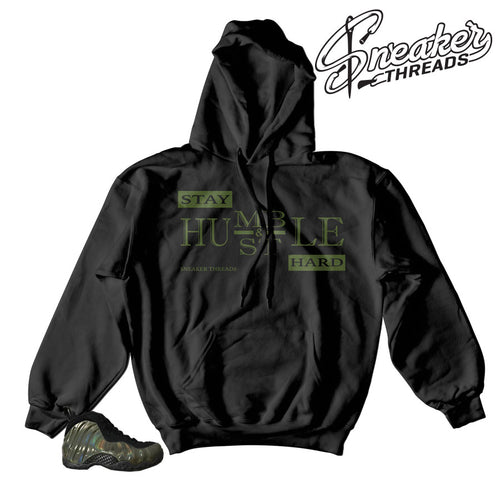 Hoodies match foamposite legion green foamposite sneakers.