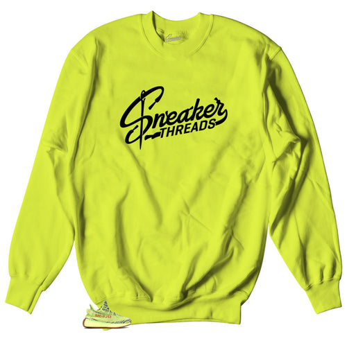 Frozen yellow yeezy sneaker sweaters match yeezy shoes.