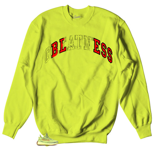 Frozen yellow yeezy sneaker sweaters match yeezy shoes.