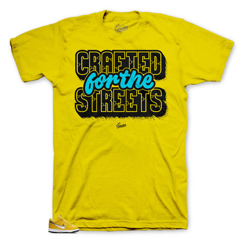 Dunk SB canary diamond sneakers match yellow dunk sb shirts.