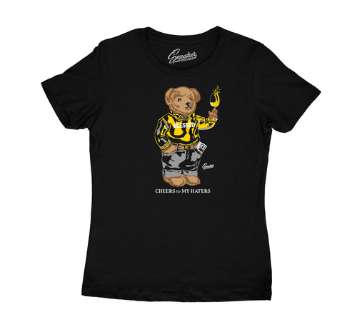 T shirt for womens match with Jordan 9 uni gold sneaker collection 