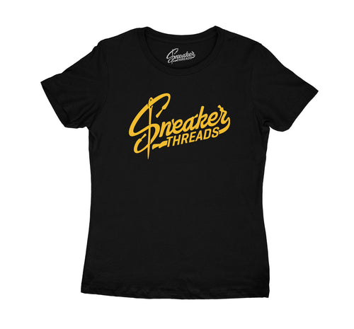 Ladies tee collection to match with Jordan 9 uni gold sneaker collection 