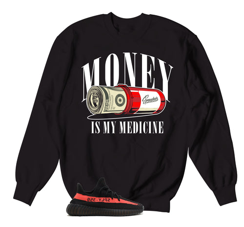 Sweatshirts match Yeezy 350 red stripe core black | Matching Sweaters