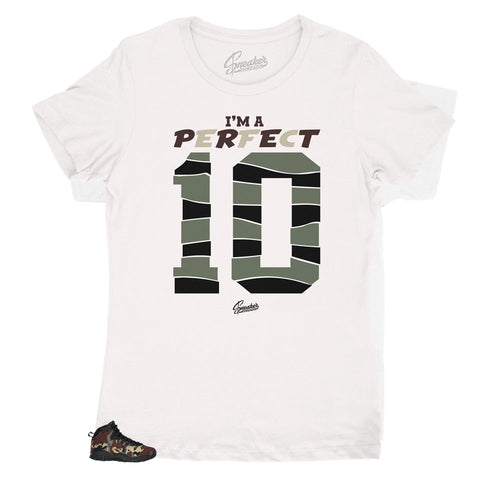 womens Jordan 10 Camo woodland sneakers has matching womens tee collection designed for the Jordan 10 womens woodland Camo sneakers