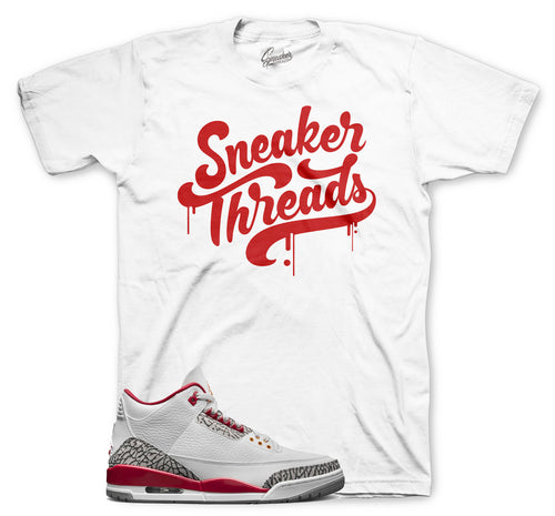 Jordan 3 Cardinal red Sneaker Tees