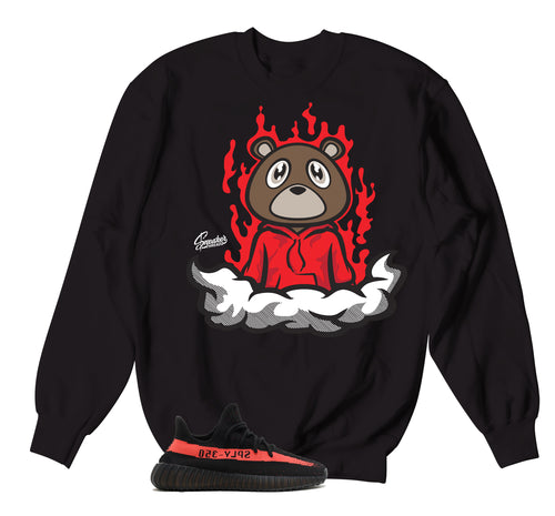 Sweatshirts match Yeezy 350 red stripe core black | Matching Sweaters
