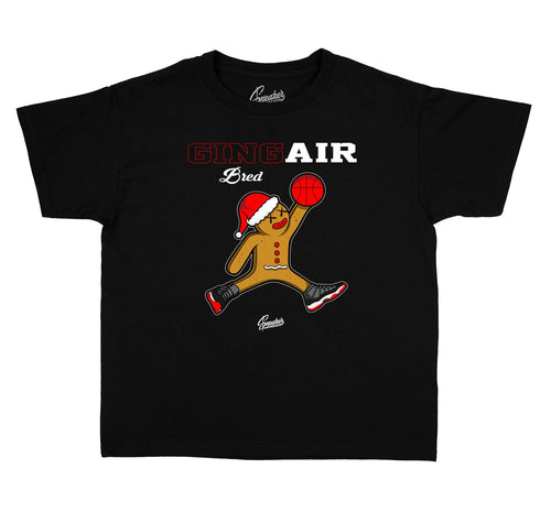 Kids Jordan 11 bred sneaker tees match | Air Bred Tee