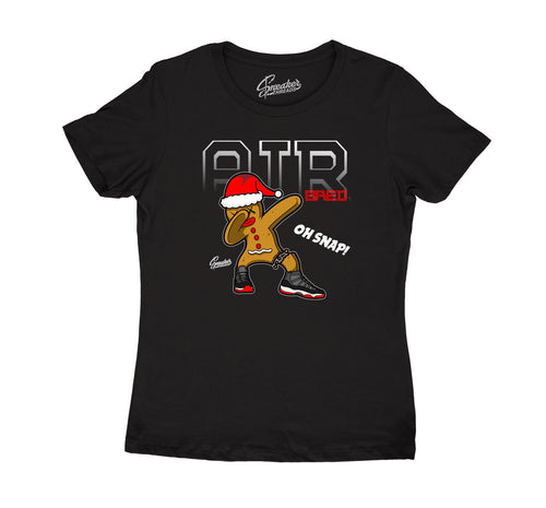 Jordan 11 bred sneaker tees match - Oh Snap Tee