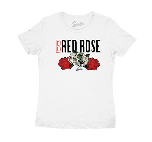 Jordan 11 bred sneaker tees match - Bred Rose Tee