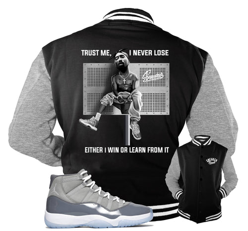 Retro 11 Cool Grey Trust Me Varsity Jacket