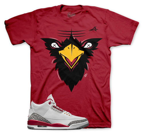 Jordan 3 Cardinal Red Sneaker Tees Match Retro 3s Matching shirts