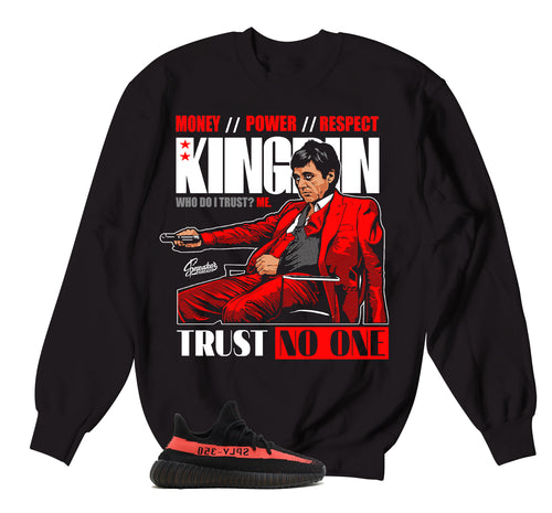 Crewnecks match Yeezy 350 red stripe core black | Matching Crewnecks