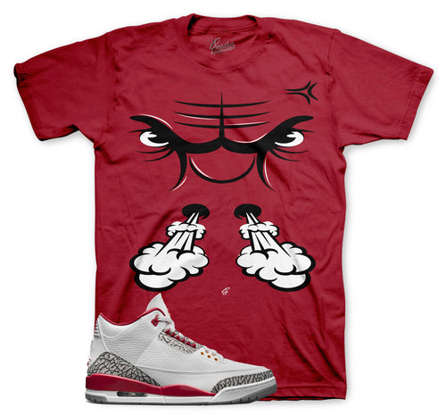 Jordan 3 Cardinal red sneaker tees