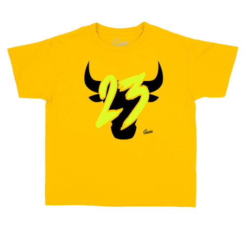 Boys t shirts matching with the sneaker Jordan 1 volt gold sneakers