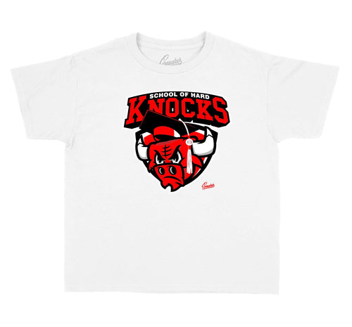 Kids Jordan 11 bred sneaker tees match | Hard knocks shirts match